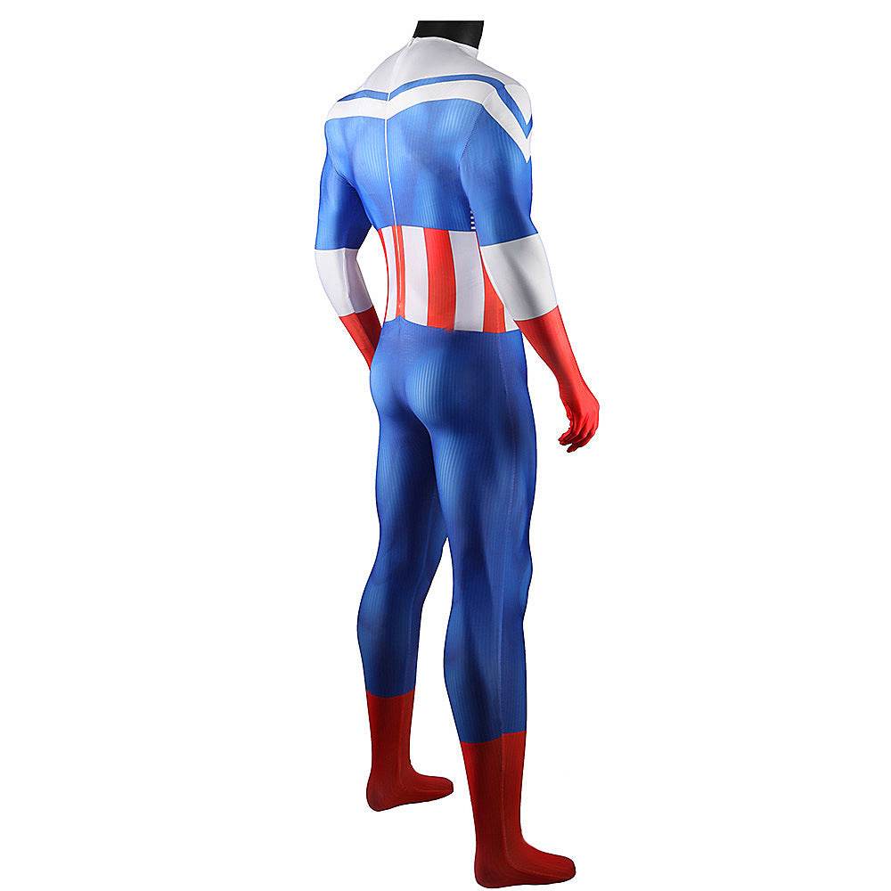 Captain America Winter Soldier Cosplay Costume Jumpsuit Zentai Party Carnival - Ecosfun