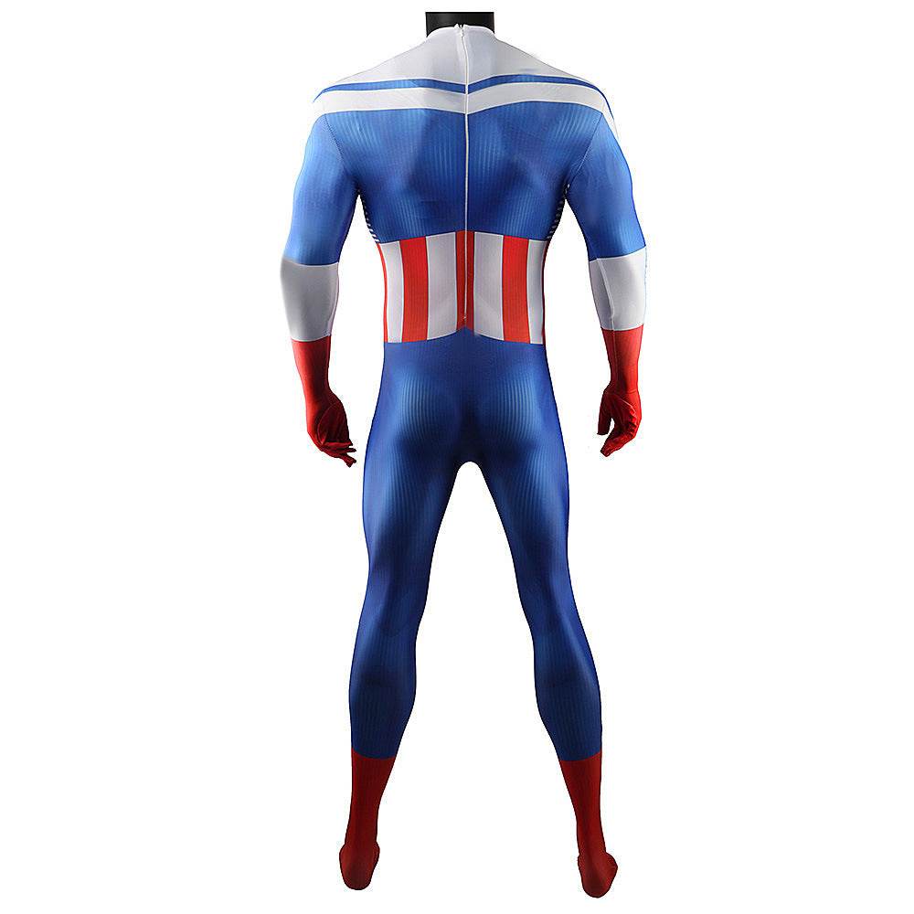 Captain America Winter Soldier Cosplay Costume Jumpsuit Zentai Party Carnival - Ecosfun