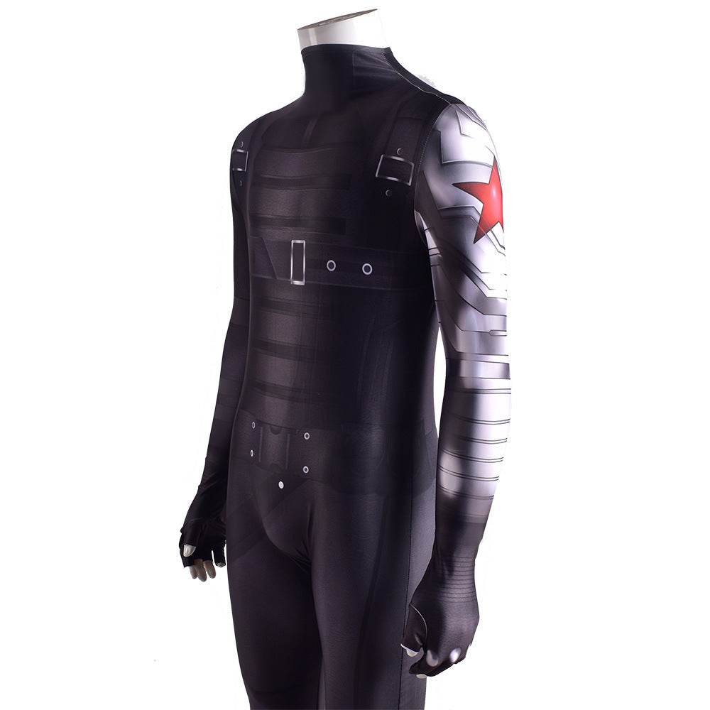 Bucky Barnes Winter Soldier Cosplay Costume Jumpsuit Zentai Party Carnival - Ecosfun
