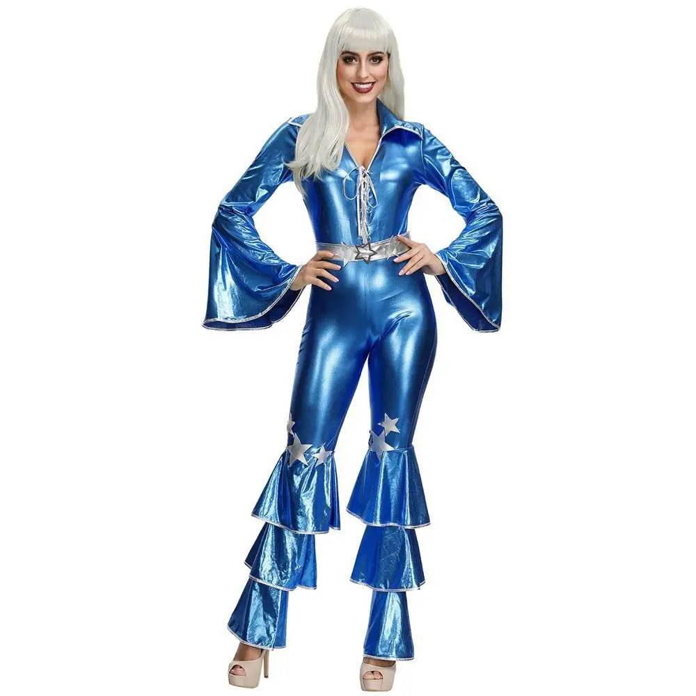 1970s Dancing Dream Blue 70s Costumes - Ecosfun