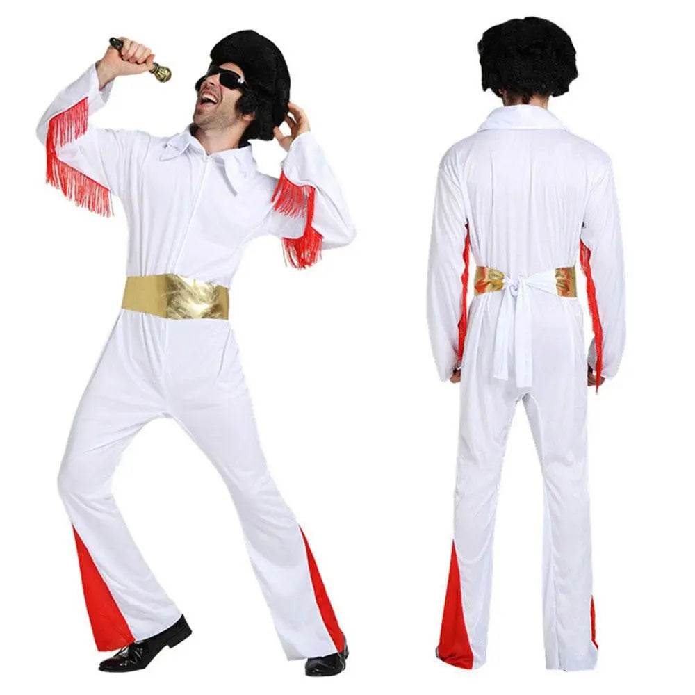 1970s Elvis Retro Costume 70s Costumes Jumpsuit - Ecosfun