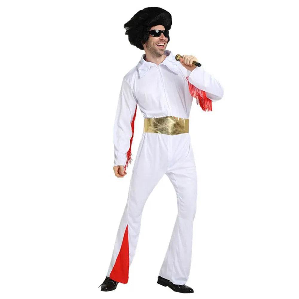 1970s Elvis Retro Costume 70s Costumes Jumpsuit - Ecosfun