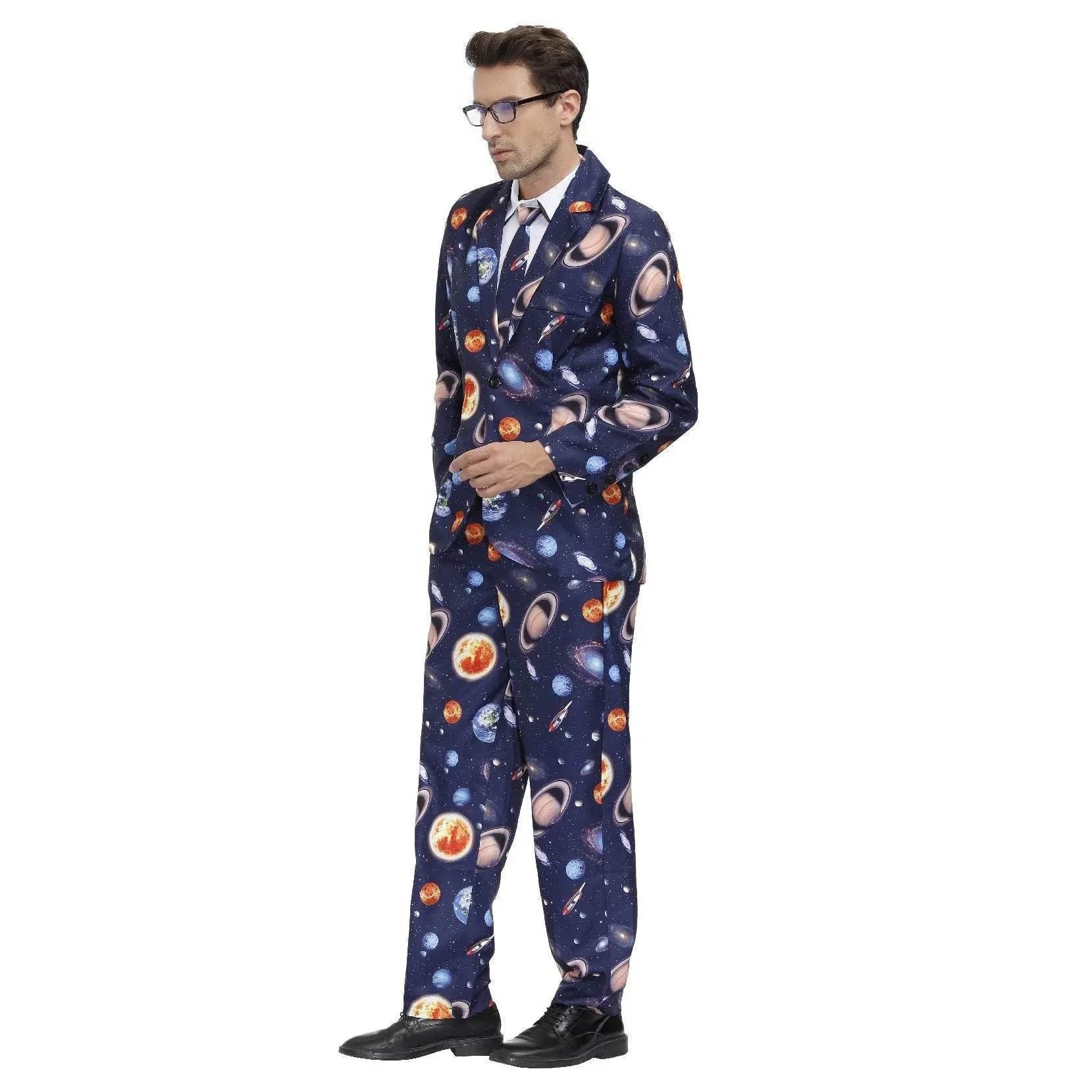 1980s Love Flower Print Suit 80s Costumes Cosplay Party Carnival - Ecosfun