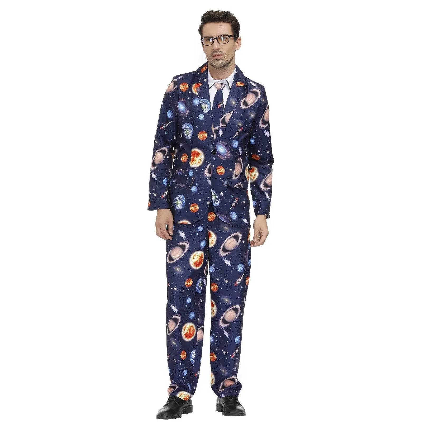 1980s Love Flower Print Suit 80s Costumes Cosplay Party Carnival - Ecosfun