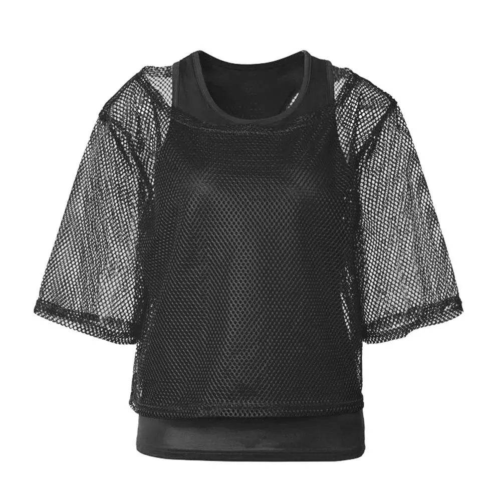 1980s Top Fishnet Women T-shirt 80s Costumes Cosplay Party Carnival - Ecosfun