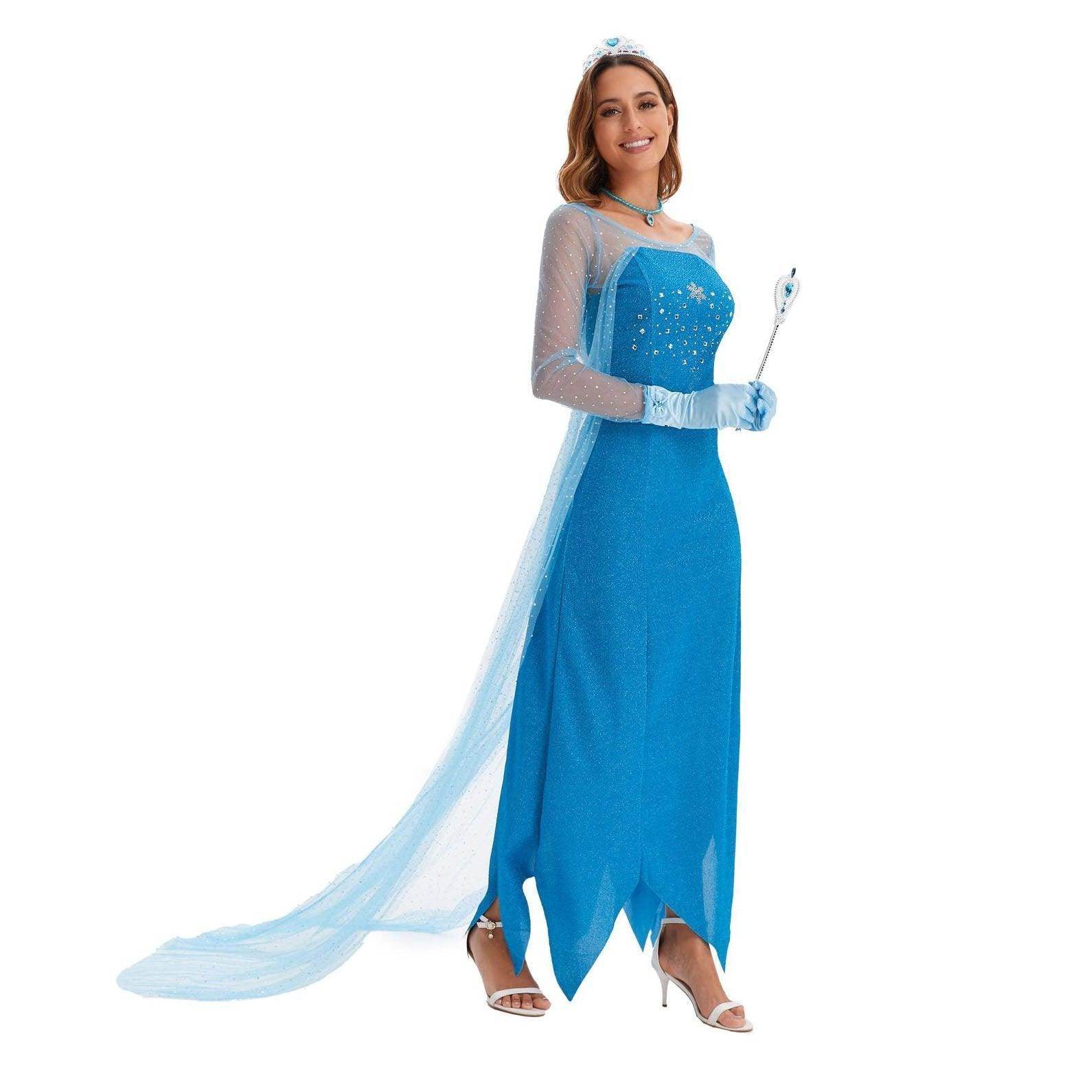 2024 New Elsa Frozen Queen Costume Carnival Cosplay Suit - Ecosfun