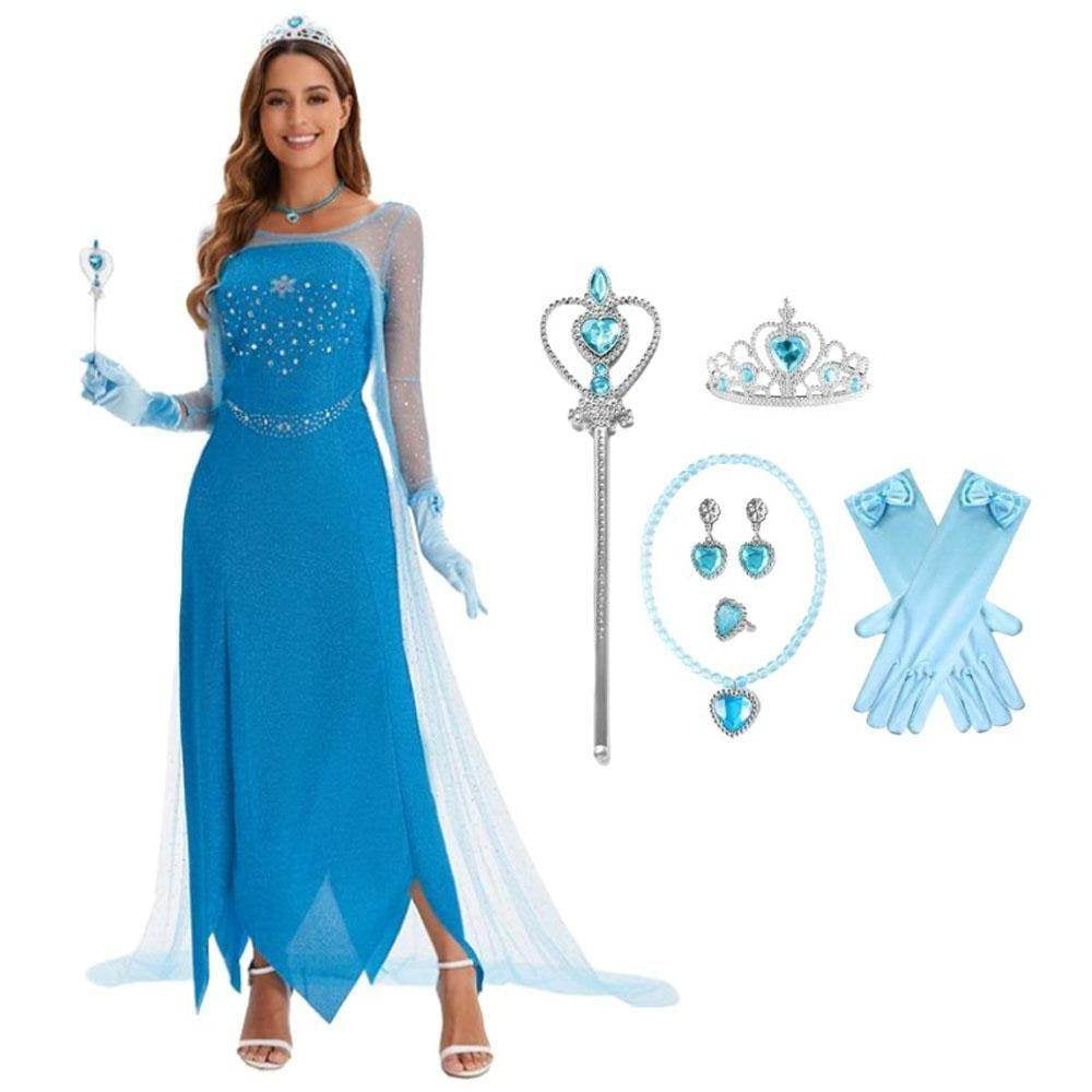 2024 New Elsa Frozen Queen Costume Carnival Cosplay Suit - Ecosfun