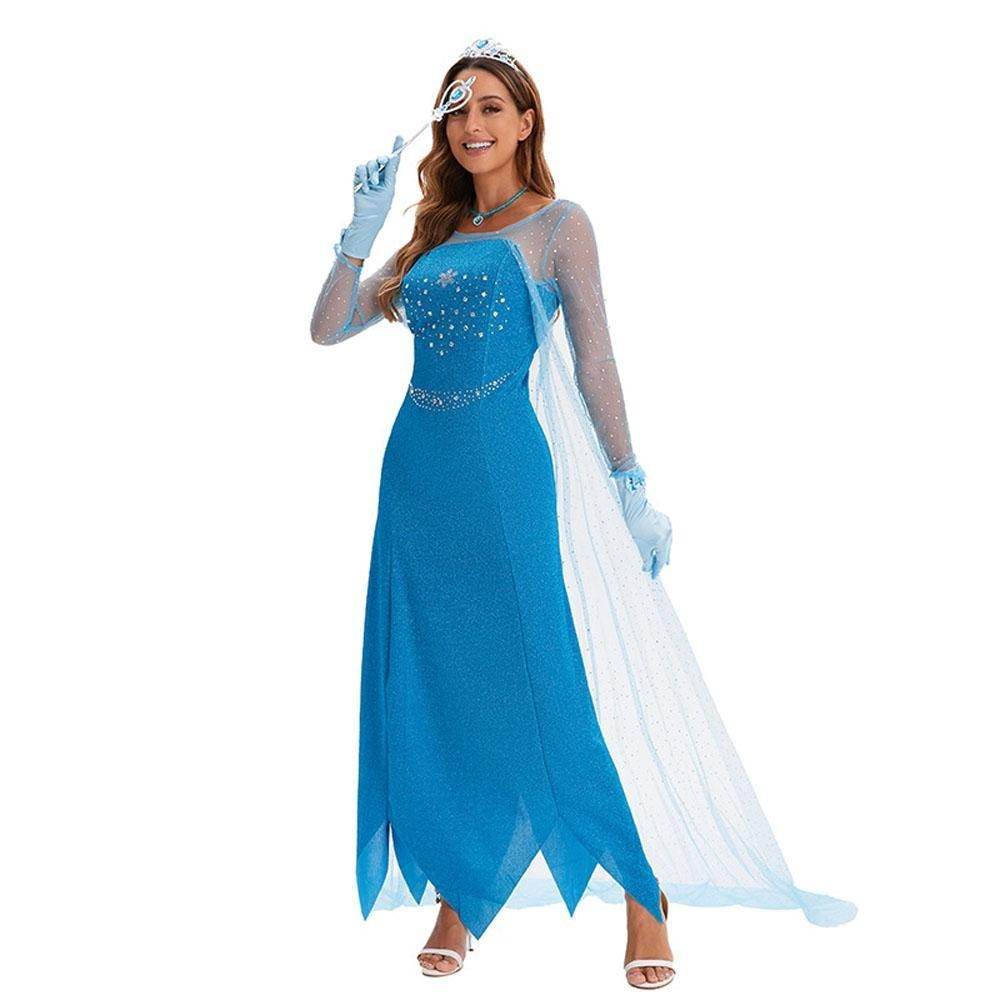 2024 New Elsa Frozen Queen Costume Carnival Cosplay Suit - Ecosfun