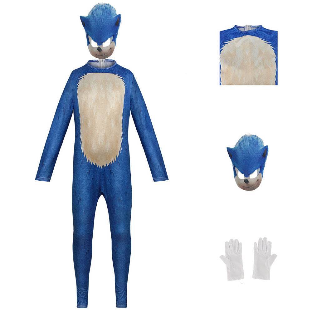 Sonic the Hedgehog Cosplay Costume Jumpsuit Kids Party Carnival - Ecosfun