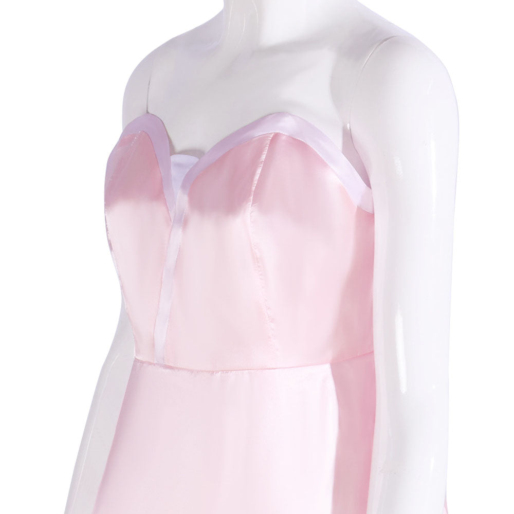 Wicked Glinda Women Pink Suspender Dress Outfit Carnival Cosplay Costume