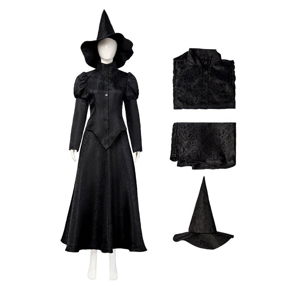 Wicked Elphaba Women Dress Outfit Carnival Cosplay Costume Set - Ecosfun