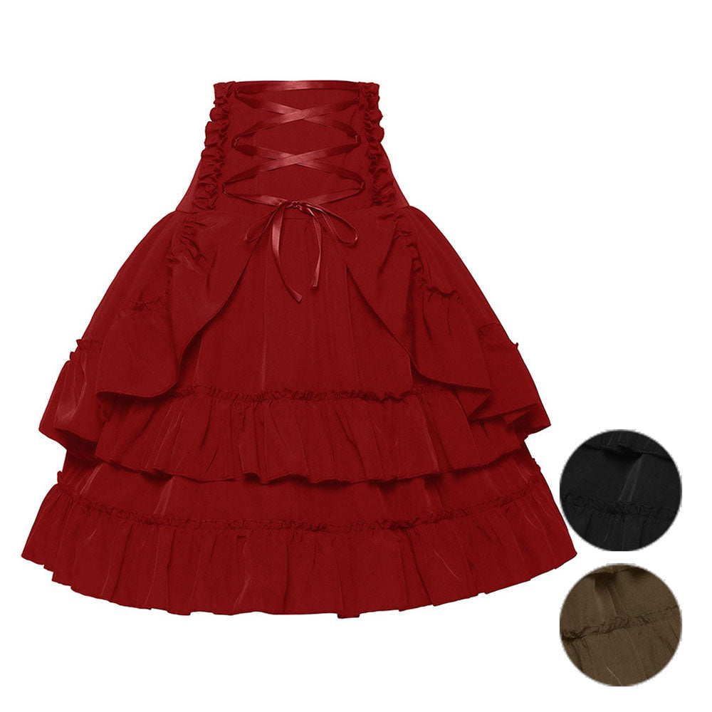 Medieval Retro Style Palace Women's Waist Dance Skirt Dress