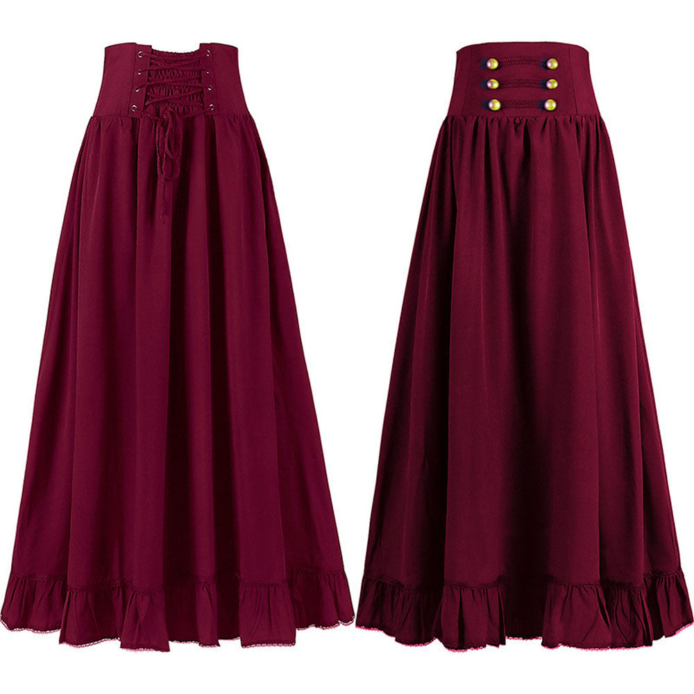 Medieval Women's Retro Style Waist Dance Skirt Dress