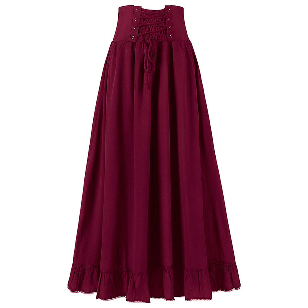 Medieval Women's Retro Style Waist Dance Skirt Dress