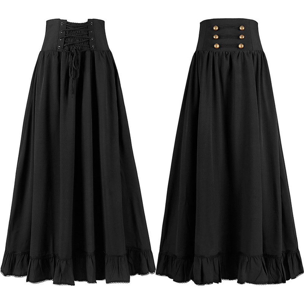 Medieval Women's Retro Style Waist Dance Skirt Dress