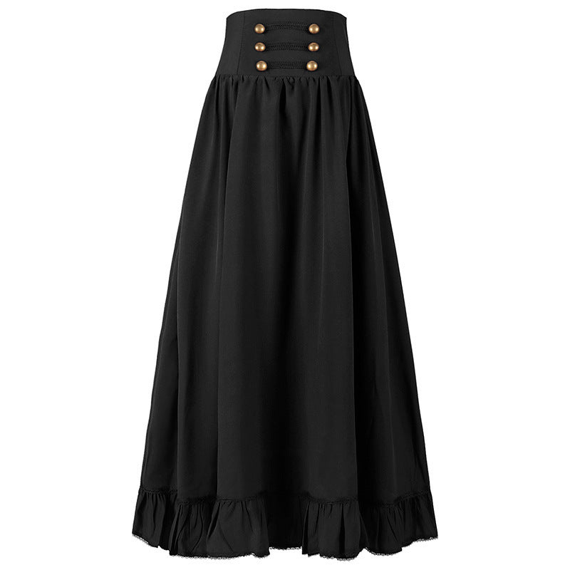Medieval Women's Retro Style Waist Dance Skirt Dress