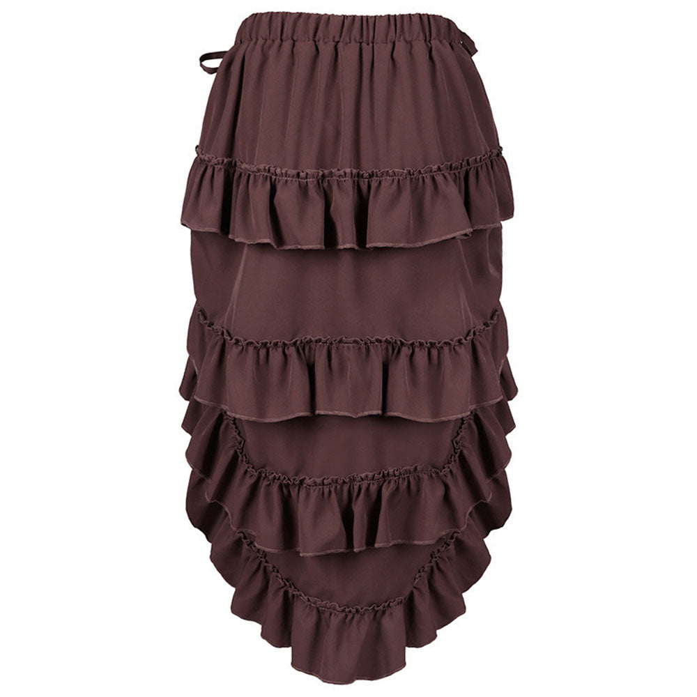 Medieval Women's Retro Style Drawstring Waist Dance Skirt Dress
