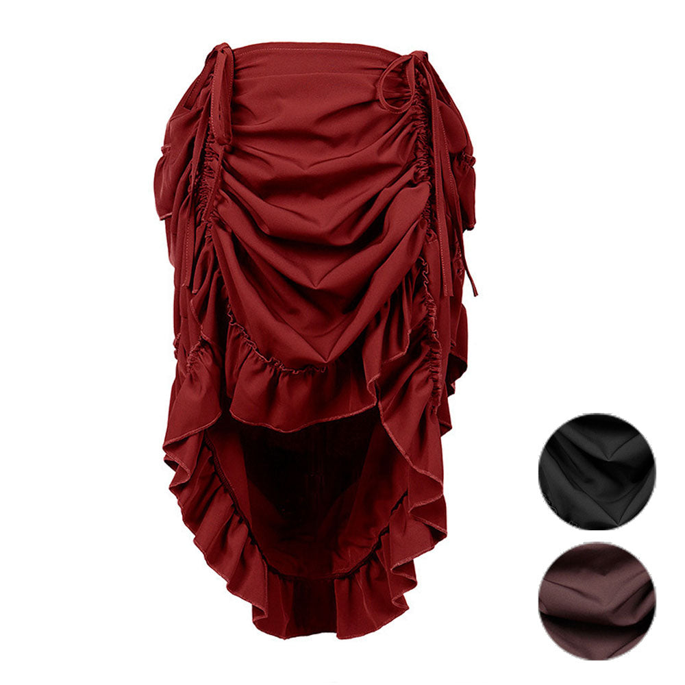 Medieval Women's Retro Style Drawstring Waist Dance Skirt Dress