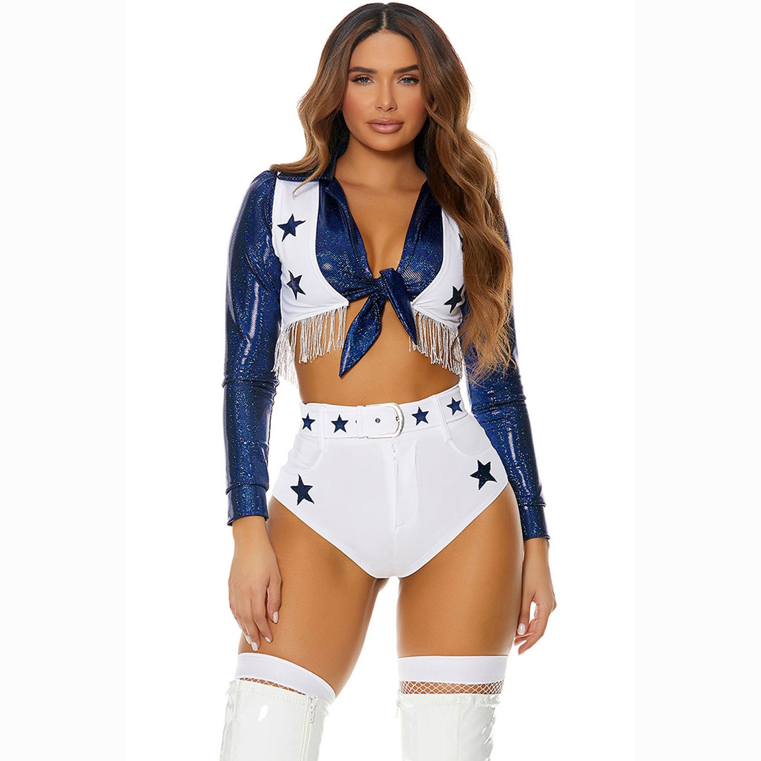 Cowgirl Rugby Football Cheerleader Costume for Women