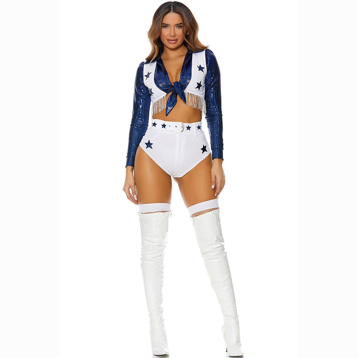 Cowgirl Rugby Football Cheerleader Costume for Women