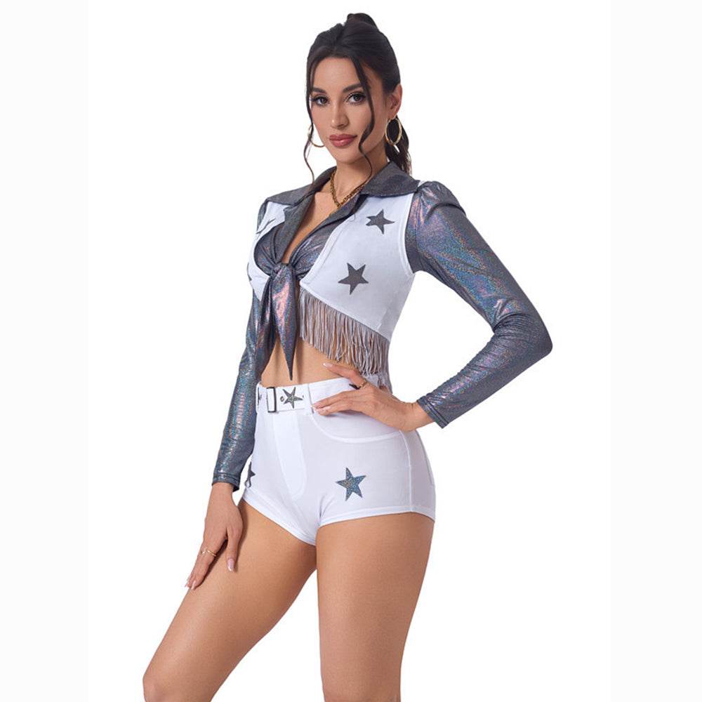 Dallas Cowboy Cheerleader Football Star Costume For Women Halloween - Ecosfun