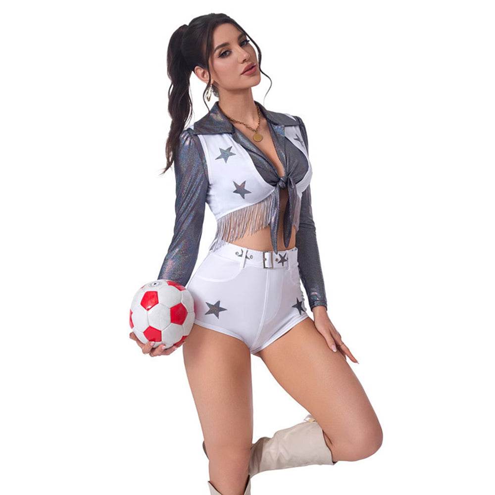 Dallas Cowboy Cheerleader Football Star Costume For Women Halloween - Ecosfun