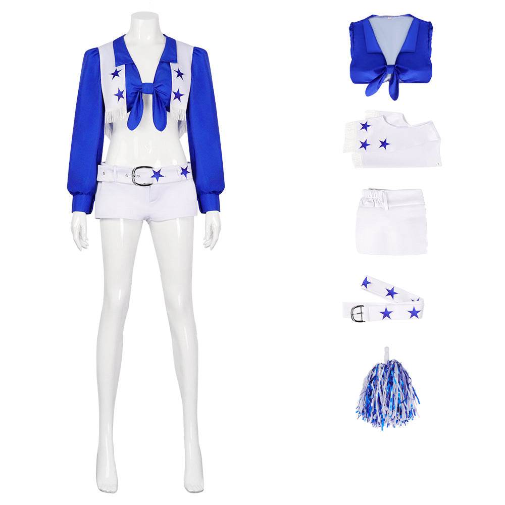 Dallas Cowboy Cheerleader Stage Star Costume For Women - Ecosfun