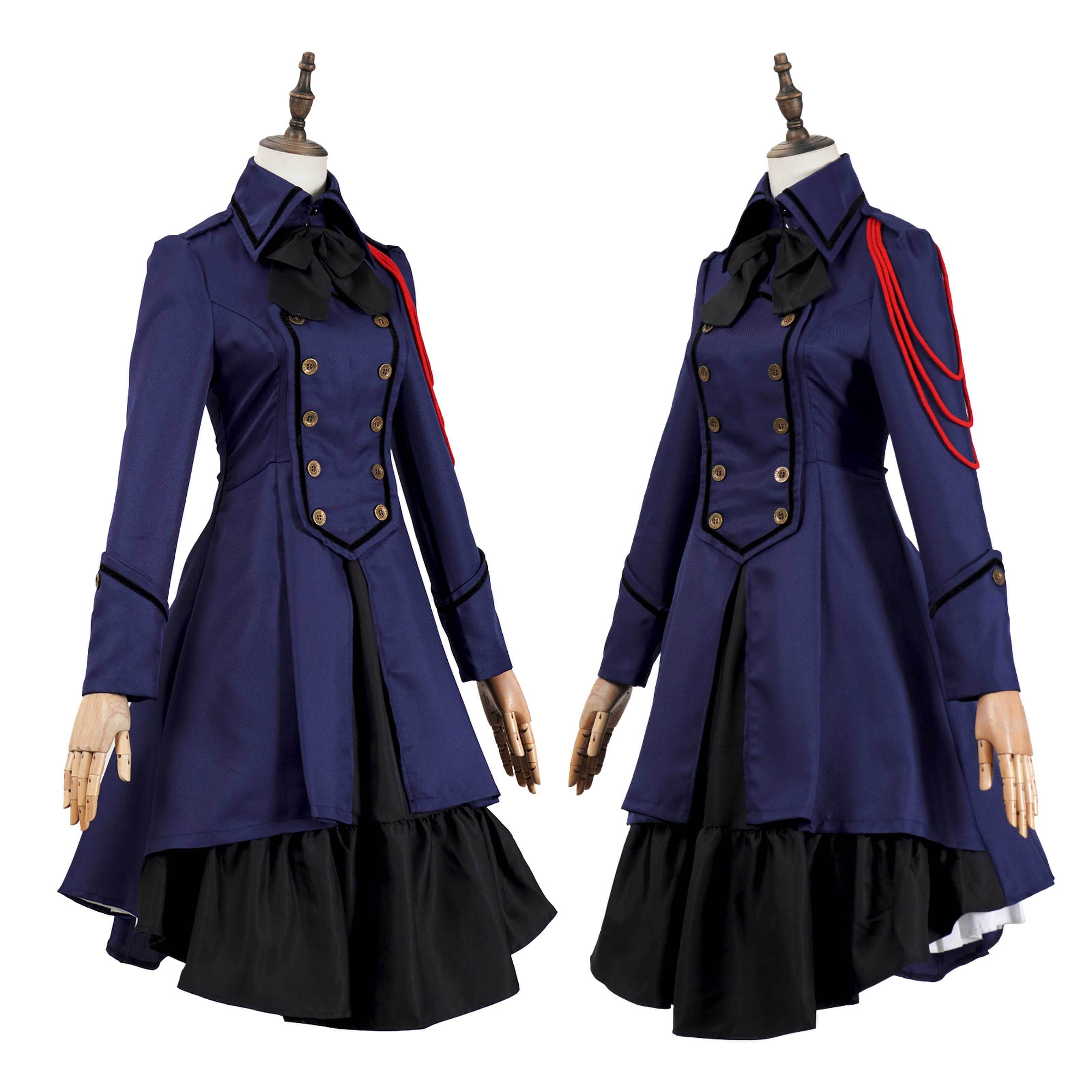 Medieval cos Renaissance gothic dress Retro bow ruffled punk cosplay skirt - Ecosfun