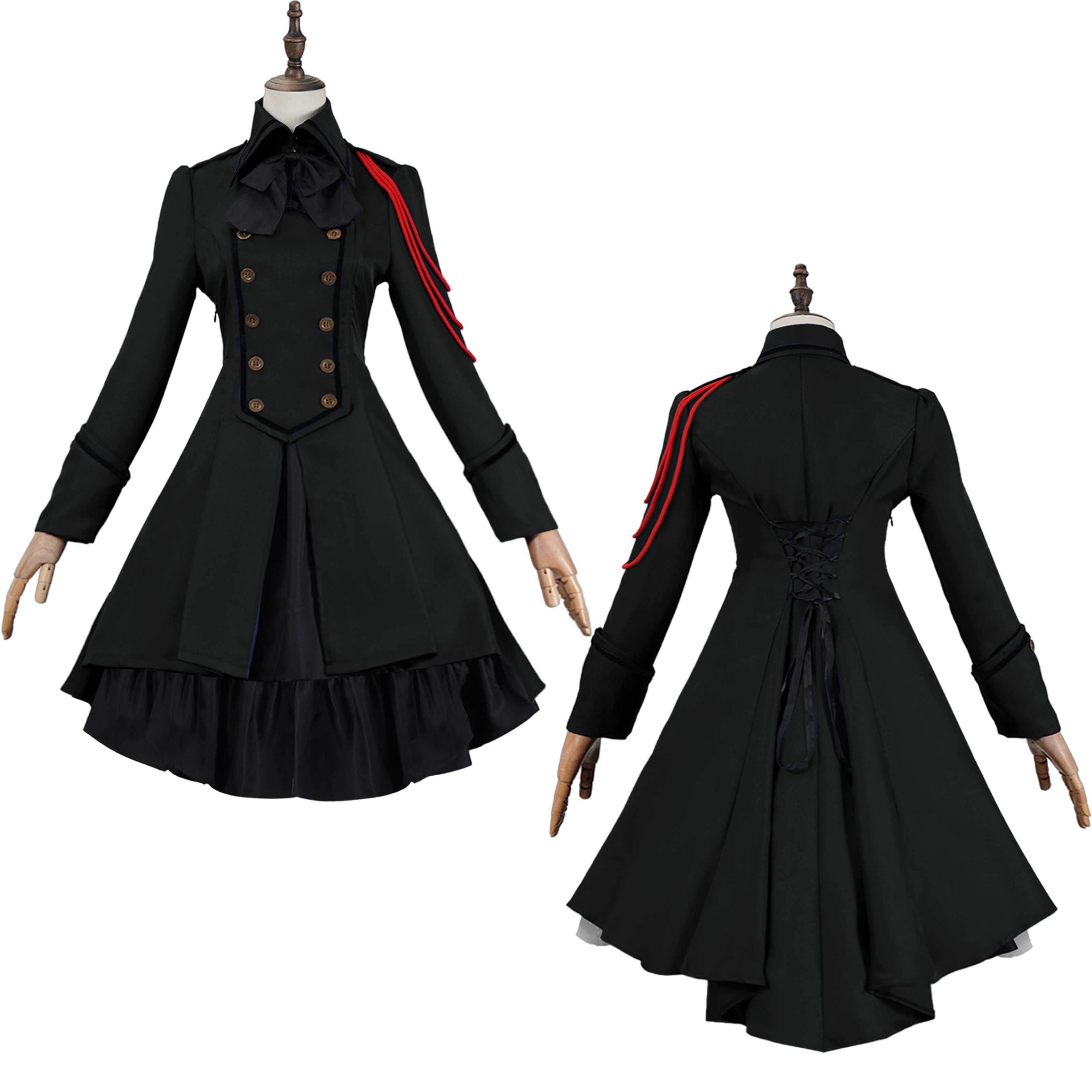 Medieval cos Renaissance gothic dress Retro bow ruffled punk cosplay skirt - Ecosfun