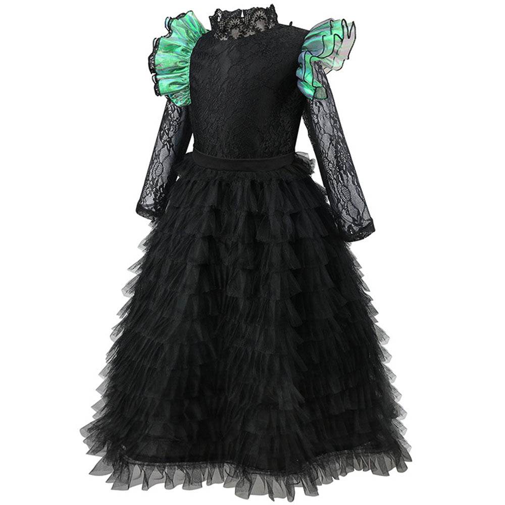 Wicked Black lace dress Halloween holiday party dress - Ecosfun