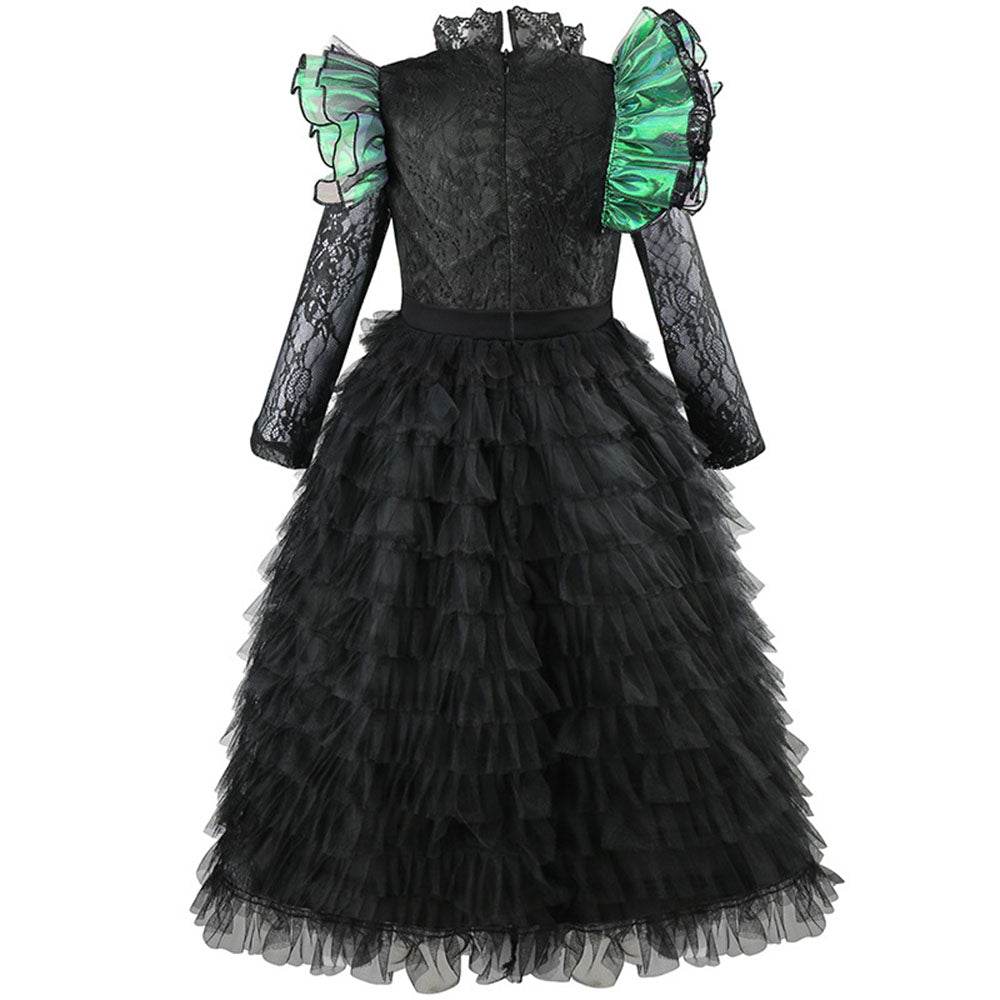 Wicked Black lace dress Halloween holiday party dress - Ecosfun