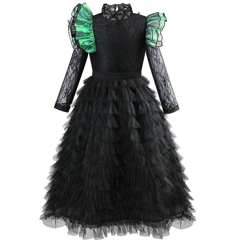 Wicked Black lace dress Halloween holiday party dress - Ecosfun