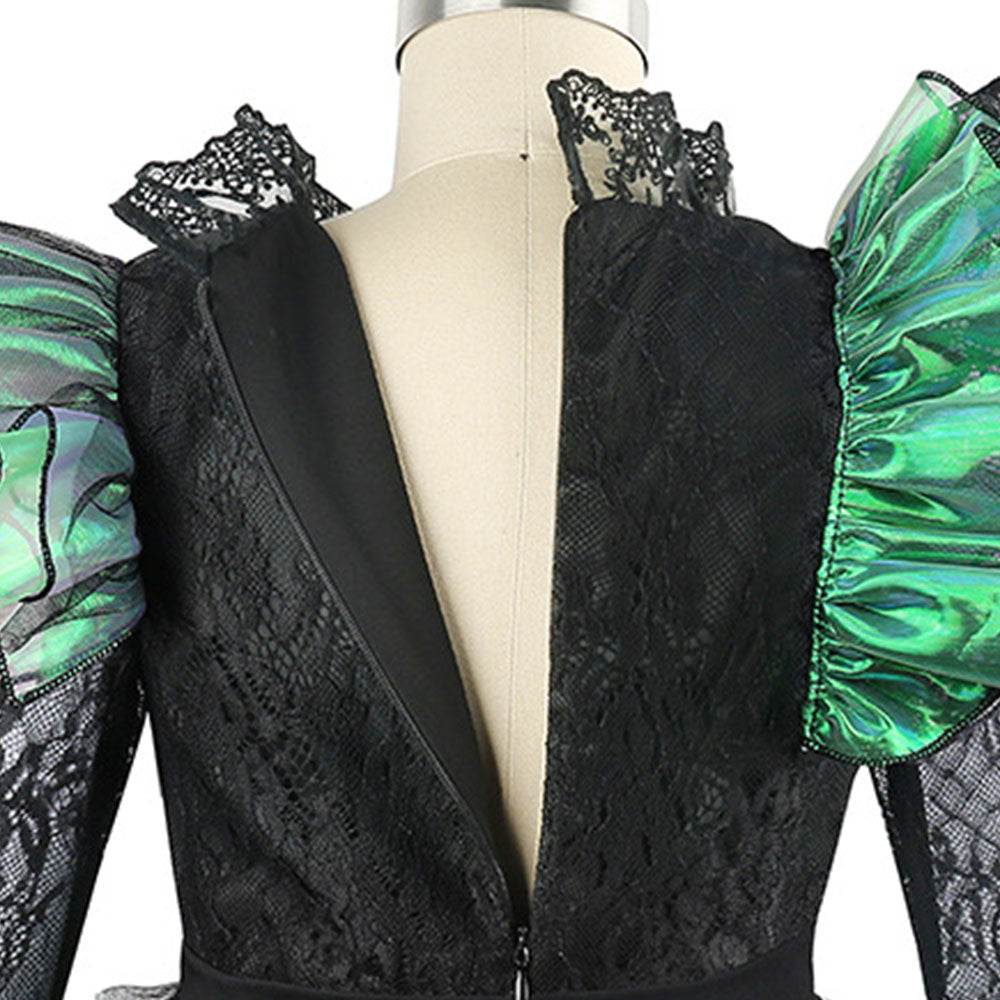 Wicked Black lace dress Halloween holiday party dress - Ecosfun