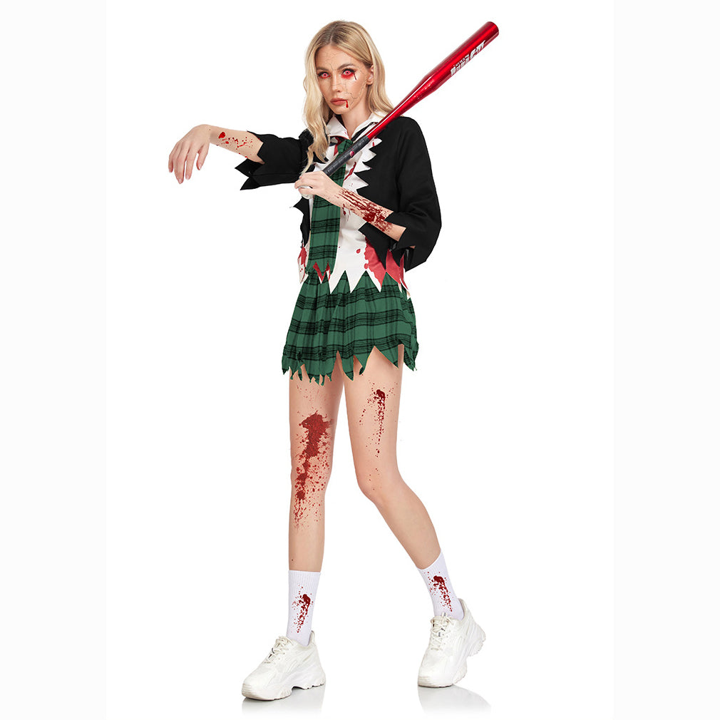 College Vampire Outfit Horror Zombie Student Uniform Party Women Halloween