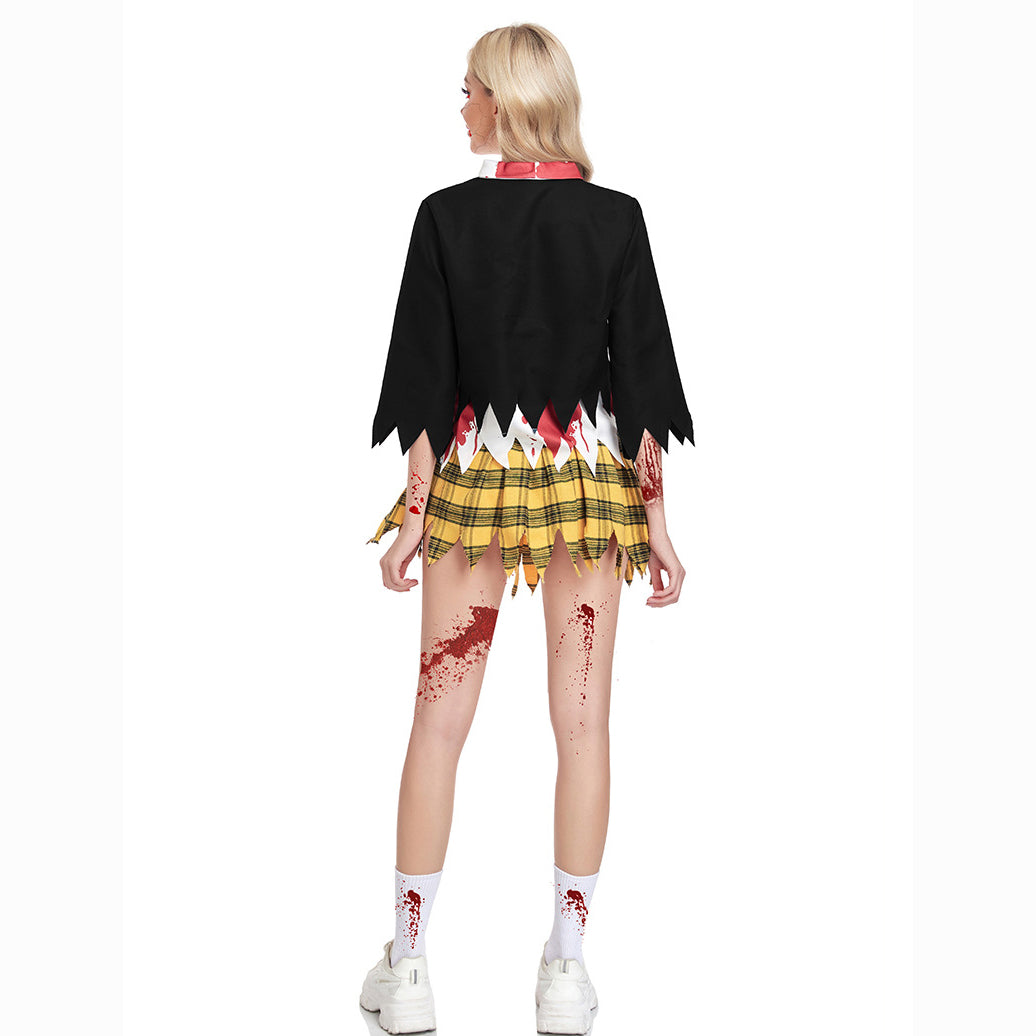 College Vampire Outfit Horror Zombie Student Uniform Party Women Halloween