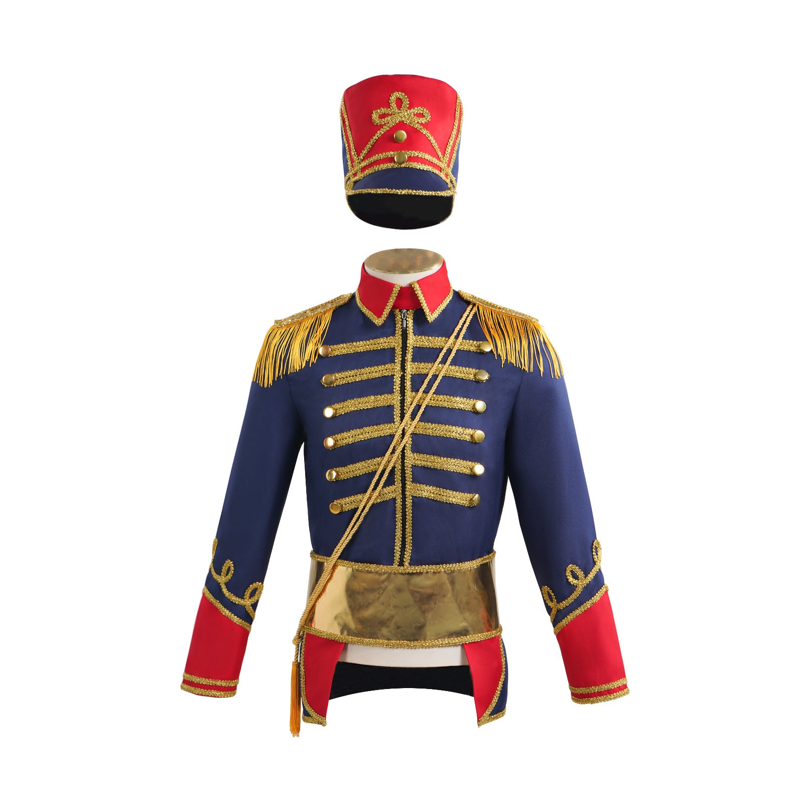 British Hussar Tunic Royal Prince Tailcoat Drummer Parade Costume Jacket Men Halloween