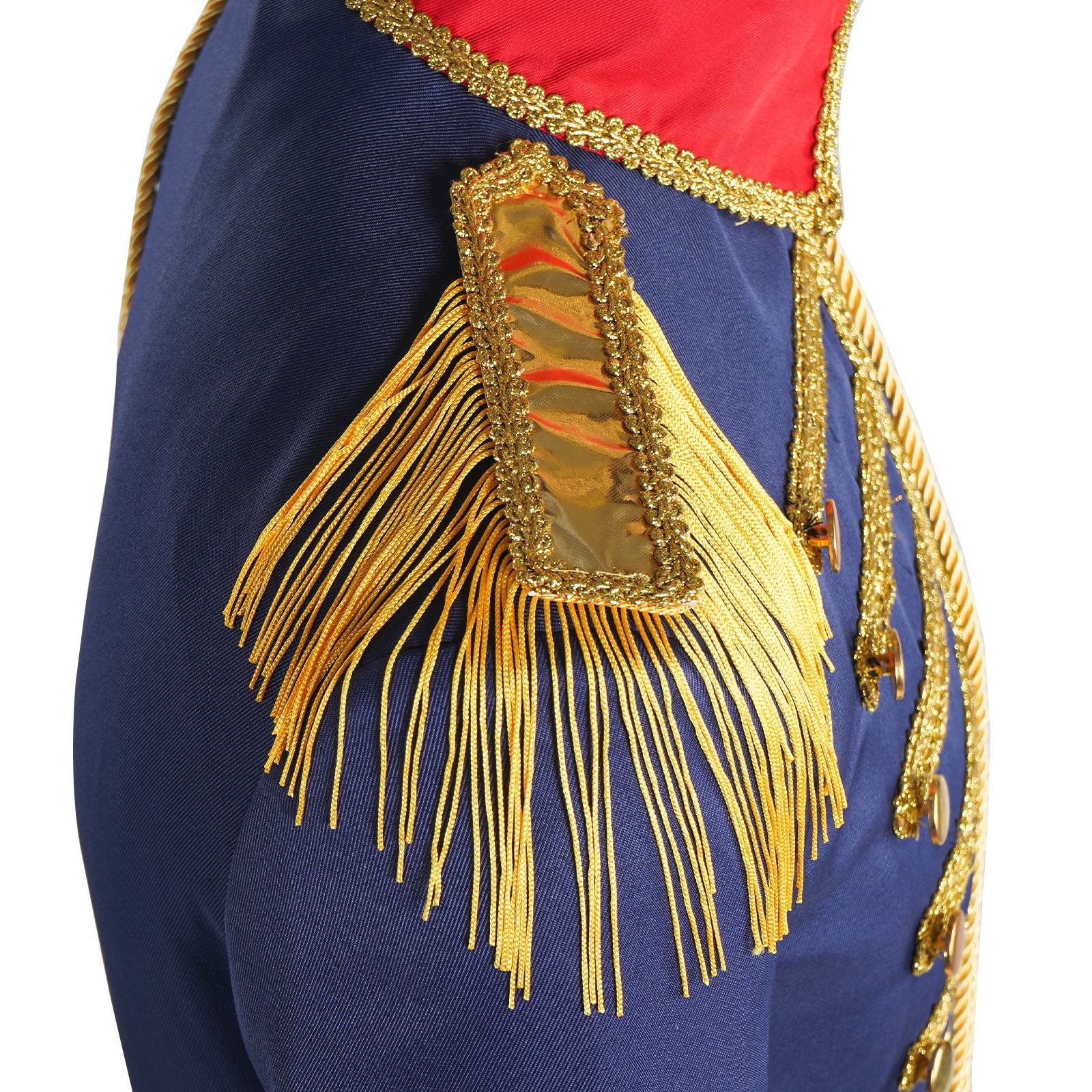 British Hussar Tunic Royal Prince Tailcoat Drummer Parade Costume Jacket Men Halloween