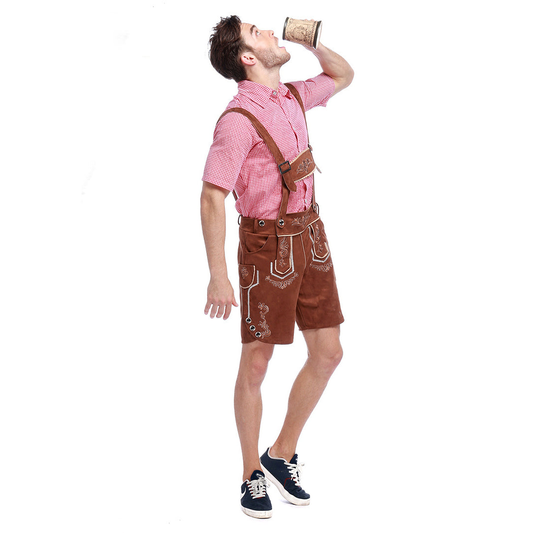 Men German Oktoberfest Outfit Beer Waiter Halloween Costume
