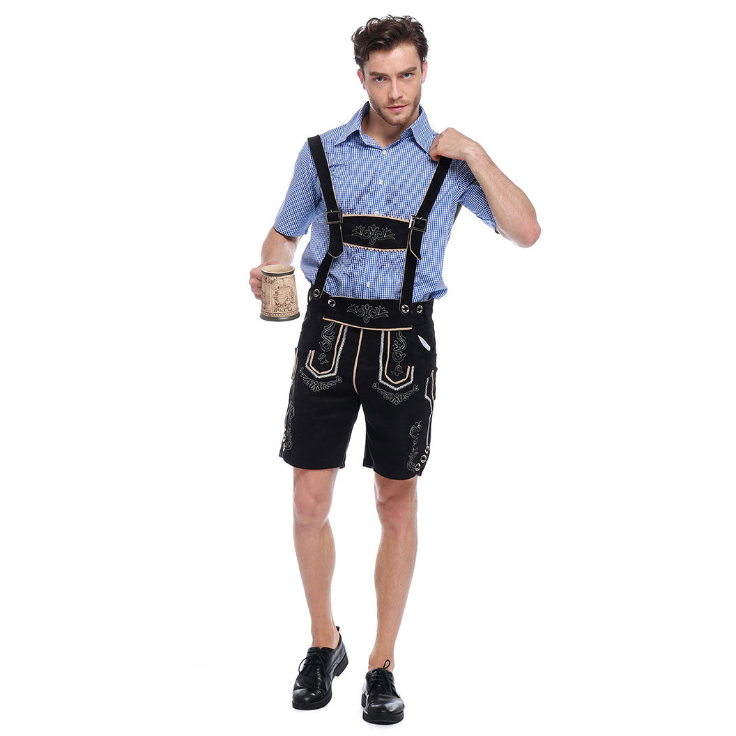 Men German Oktoberfest Outfit Beer Waiter Halloween Costume