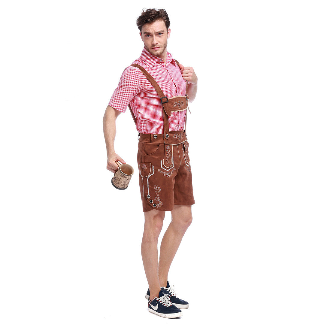 Men German Oktoberfest Outfit Beer Waiter Halloween Costume