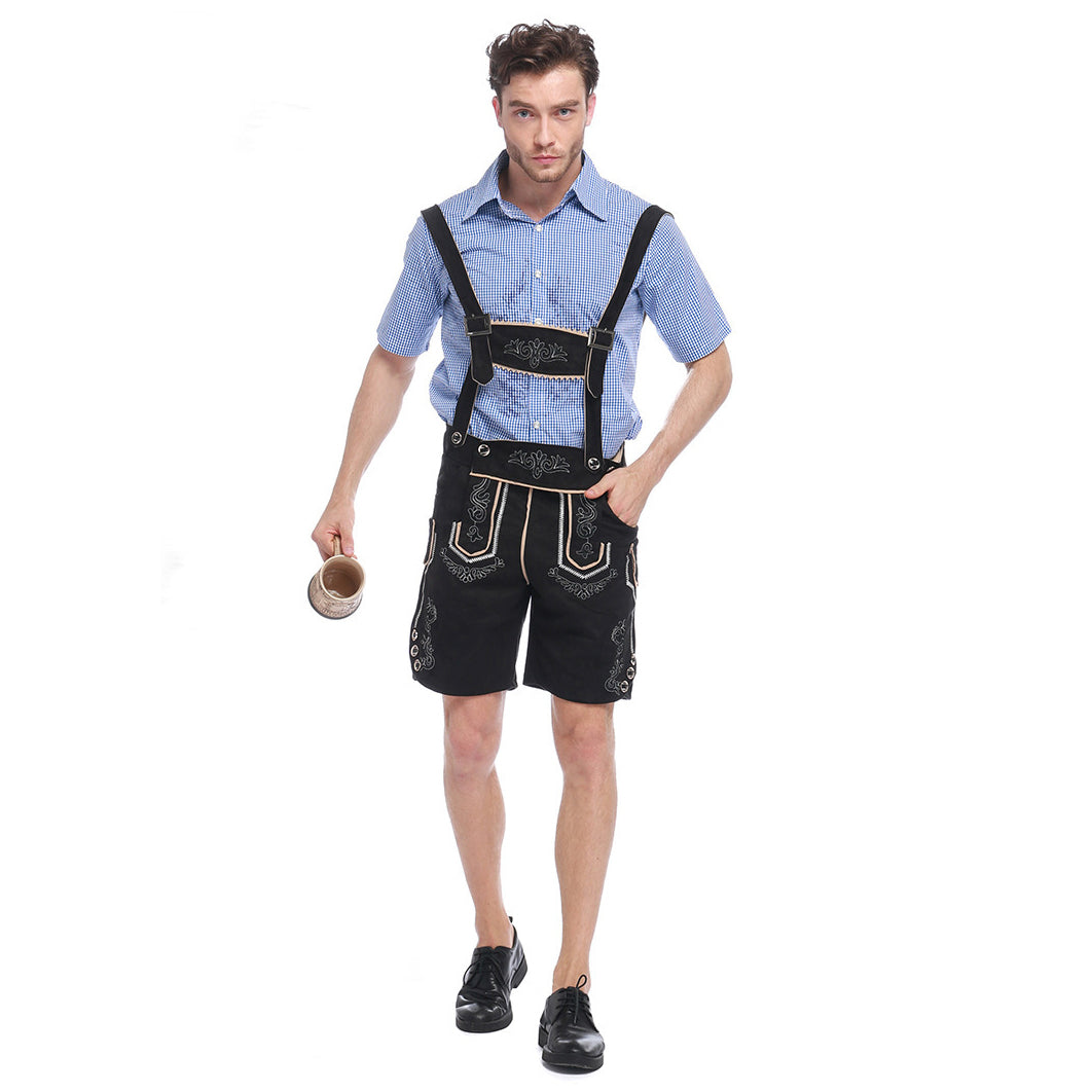Men German Oktoberfest Outfit Beer Waiter Halloween Costume