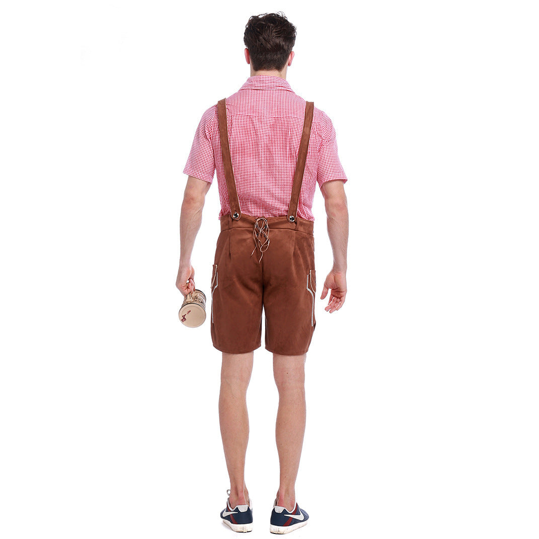 Men German Oktoberfest Outfit Beer Waiter Halloween Costume