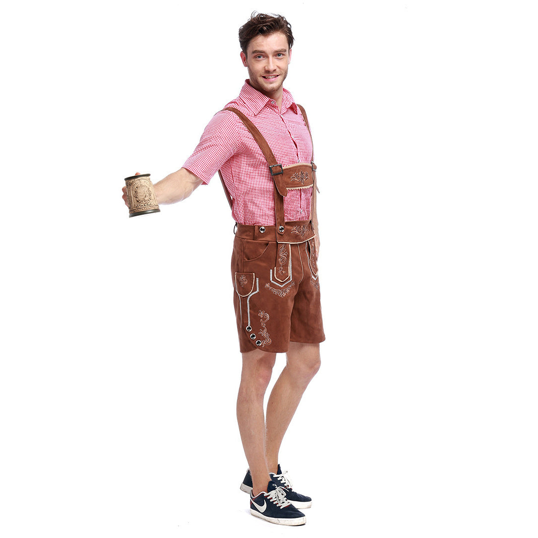 Men German Oktoberfest Outfit Beer Waiter Halloween Costume