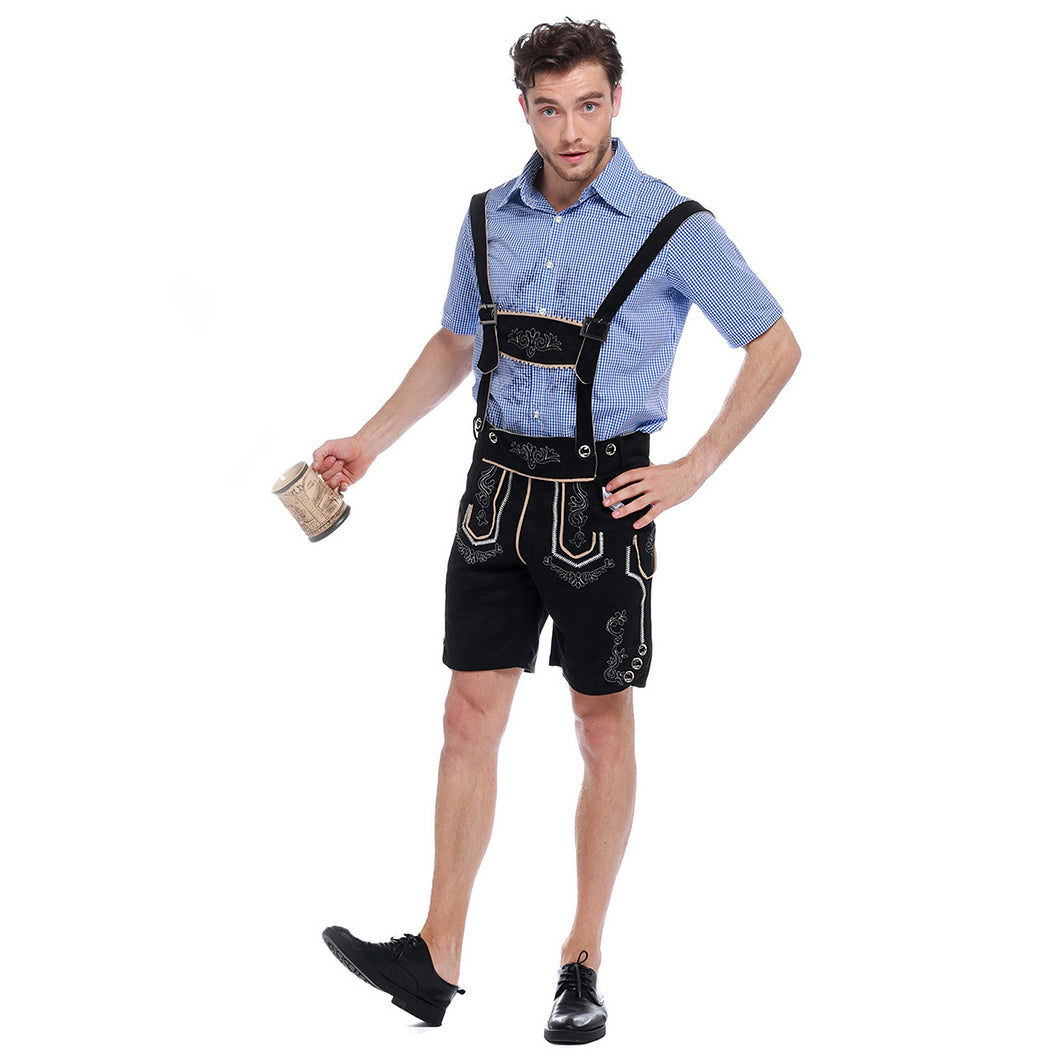 Men German Oktoberfest Outfit Beer Waiter Halloween Costume