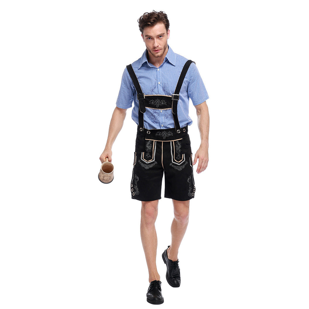 Men German Oktoberfest Outfit Beer Waiter Halloween Costume