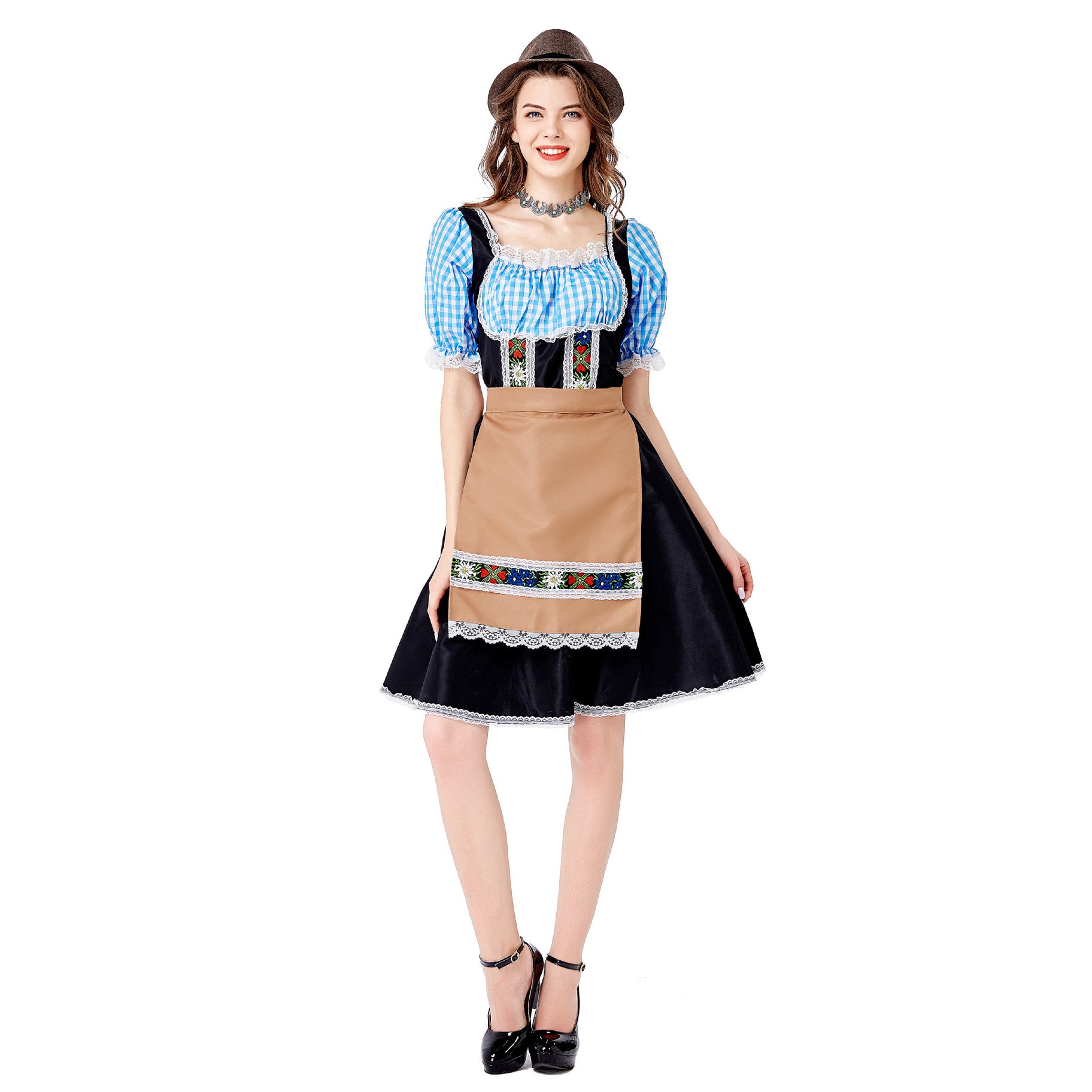 Women Oktoberfest Costume Bavarian Maid Party Dress Carnival Halloween