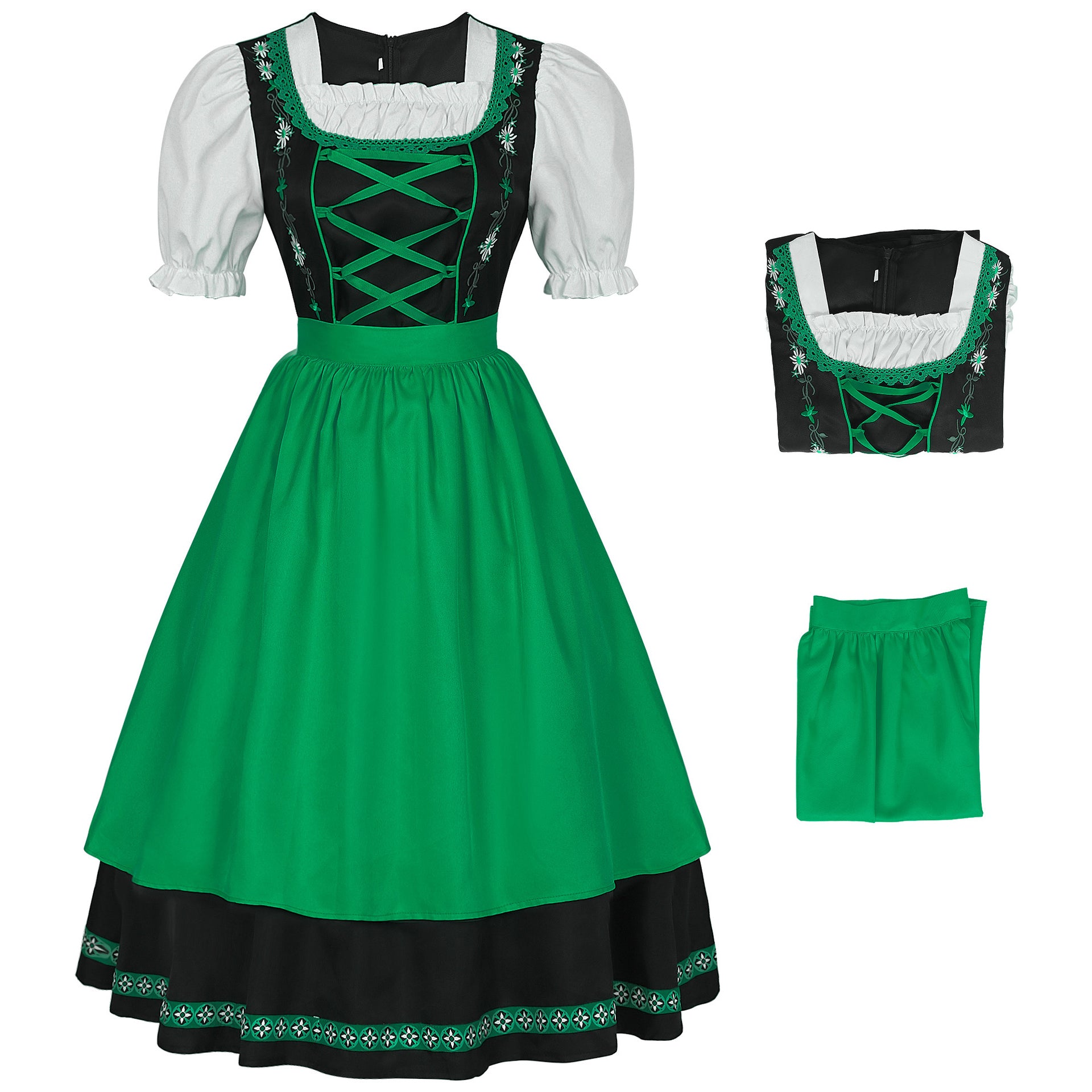 German Oktoberfest Bavarian Nation Costume Overalls Set Halloween Carnival Outfit