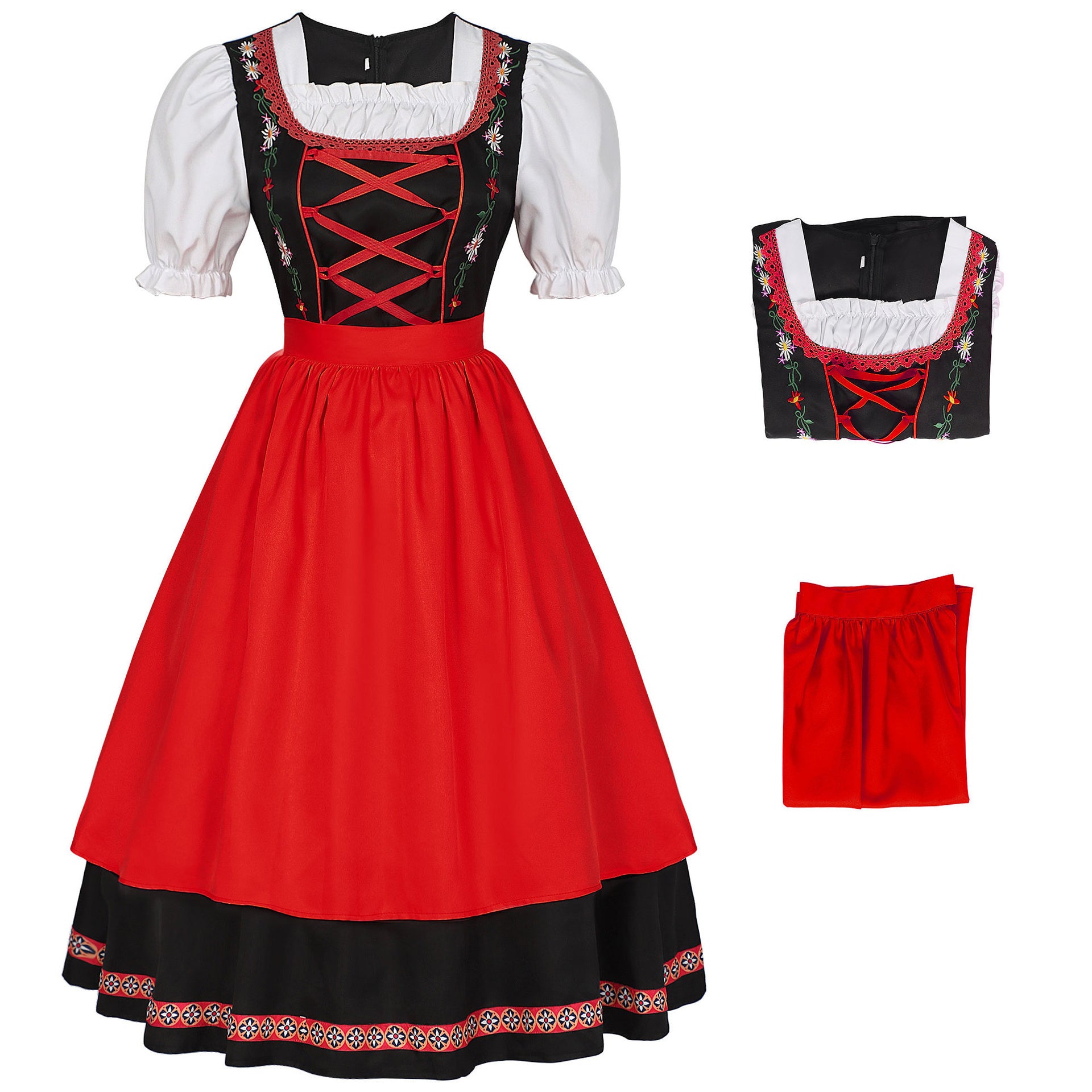 German Oktoberfest Bavarian Nation Costume Overalls Set Halloween Carnival Outfit