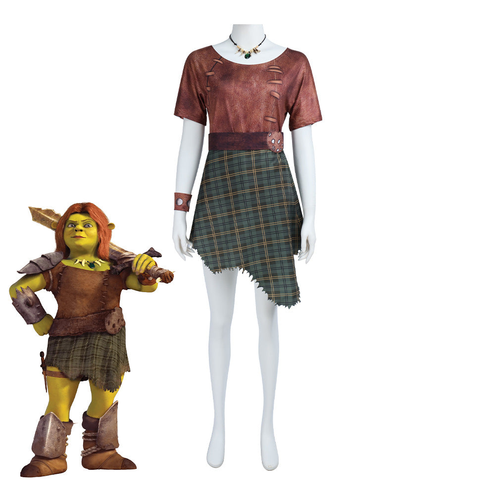 Shrek 5 Fiona Orc Cosplay Costume Halloween Dress Outfits for Women