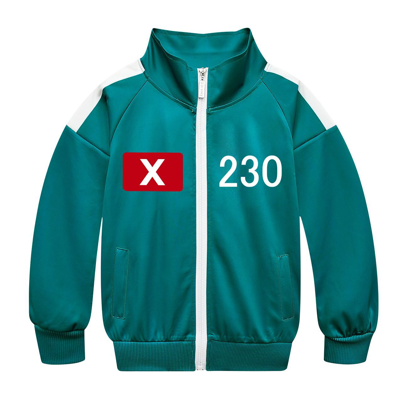 Adult Kids Players Tracksuit Game Costume Squid Cosplay Green Jacket Shirt